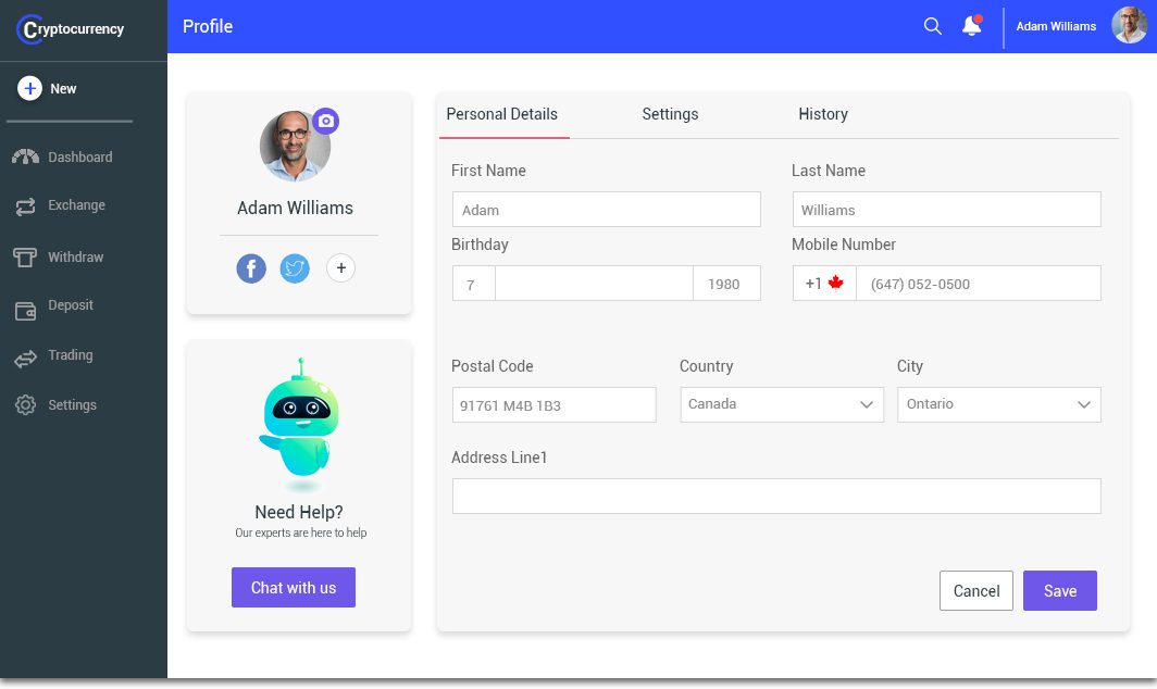 Crypto Currency Trading App