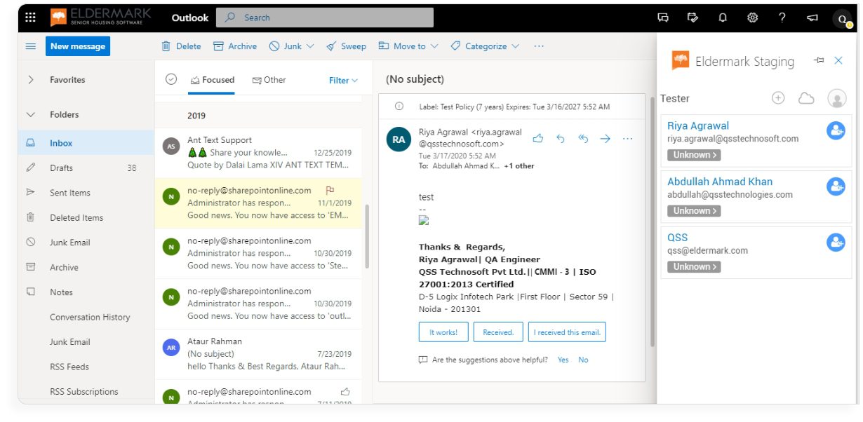 Outlook Plugin