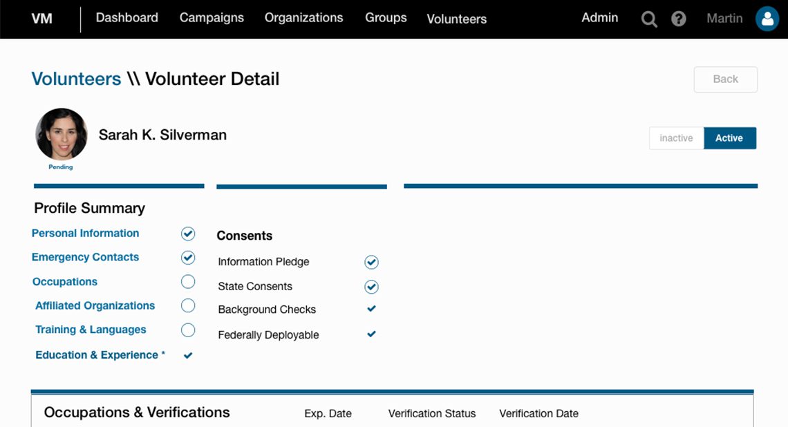 Volunteer Management App