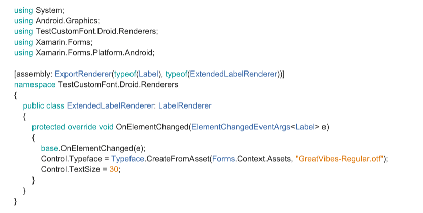 Extending Label in Android